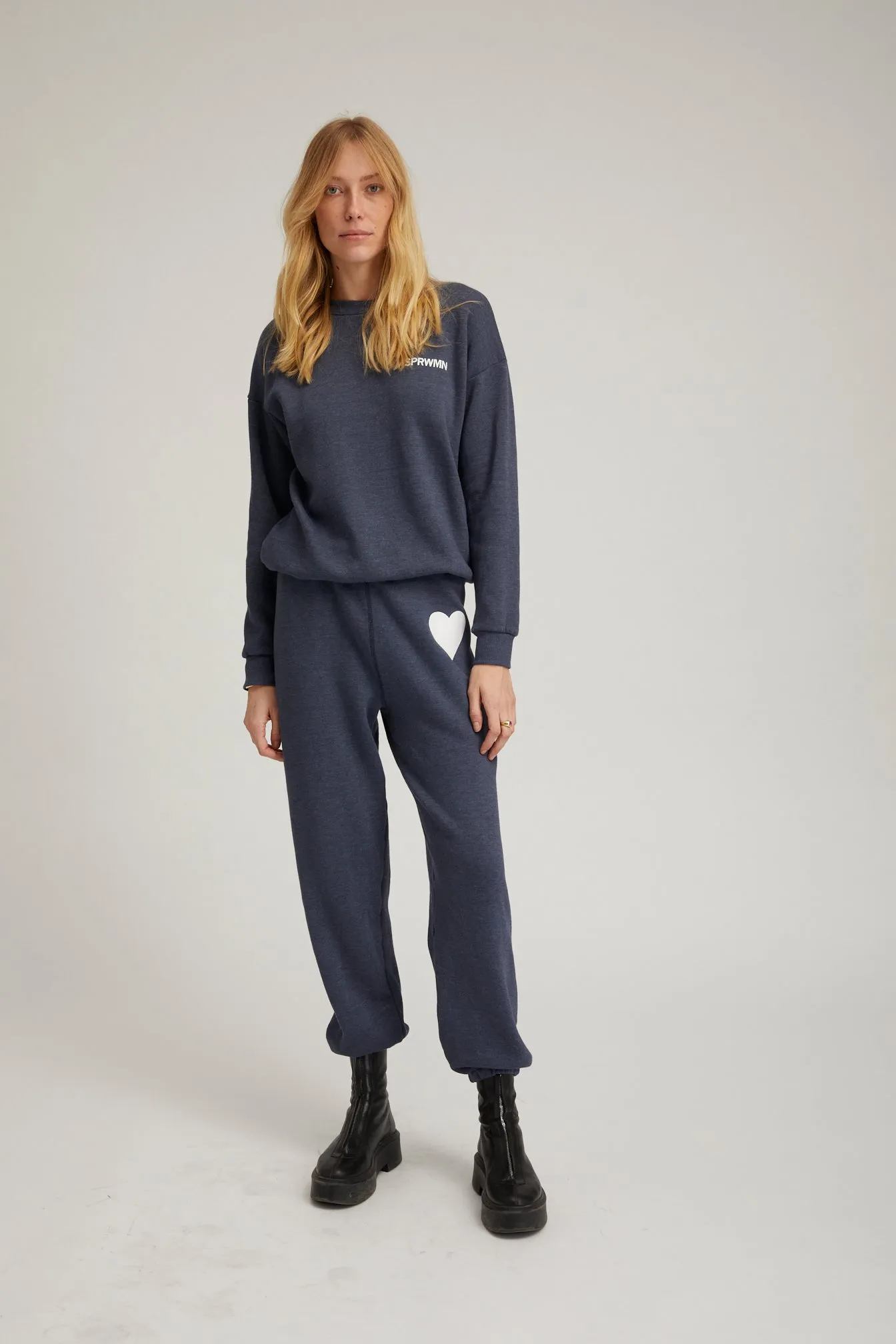 Heart Sweatpant in Navy