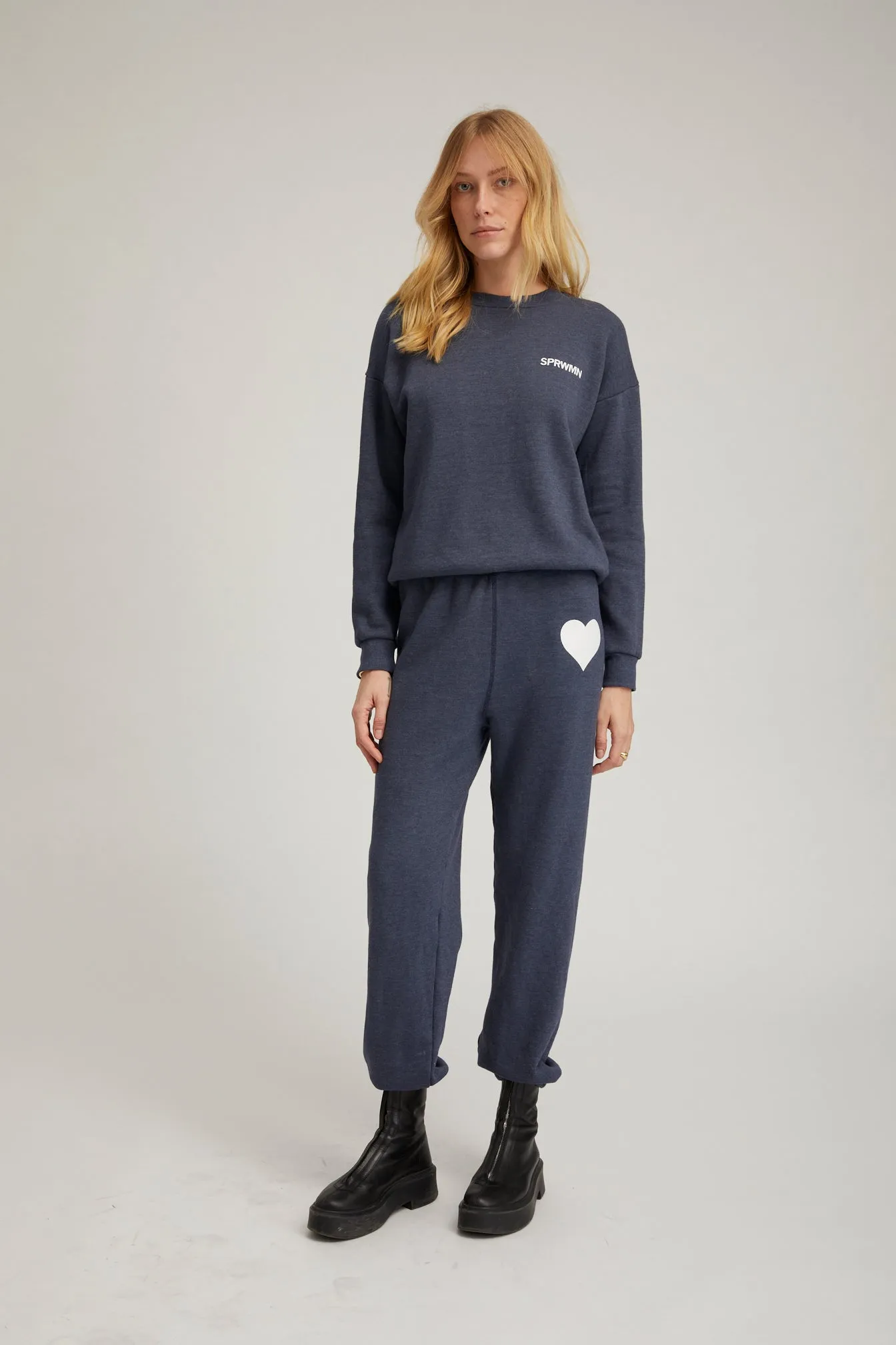 Heart Sweatpant in Navy