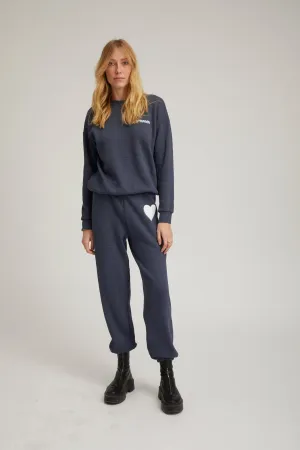 Heart Sweatpant in Navy