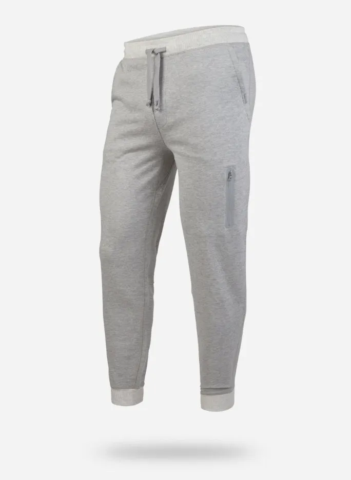 Heather Grey Jogger Sweatpants with media pocket