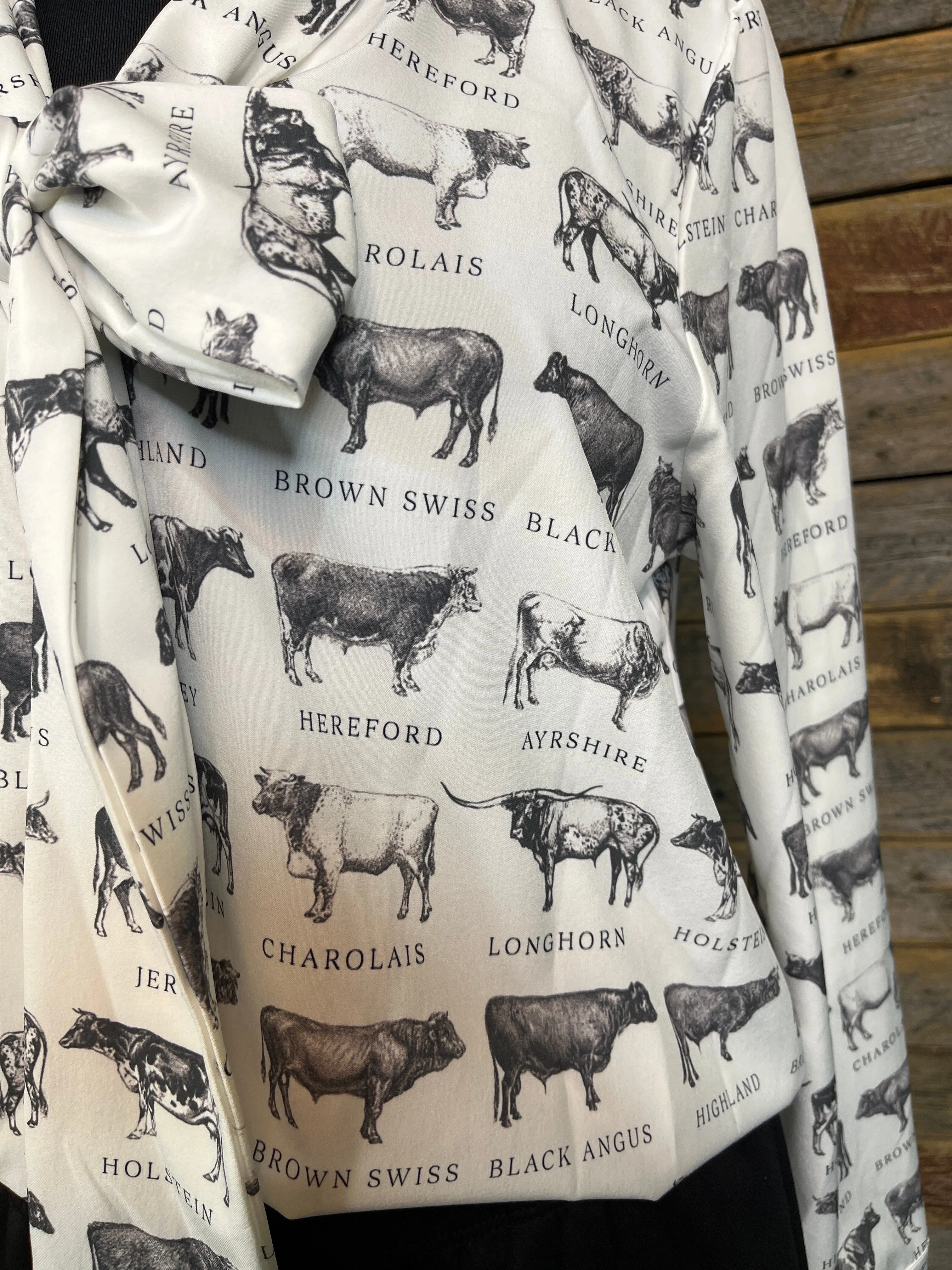 Heidi Herd Print Knotted Blouse