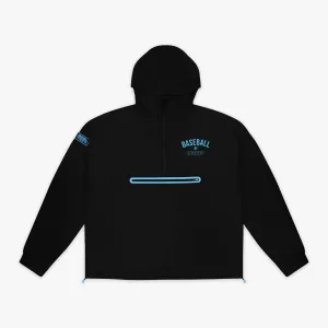 Heritage Premium Youth Windbreaker - Black/Light Blue