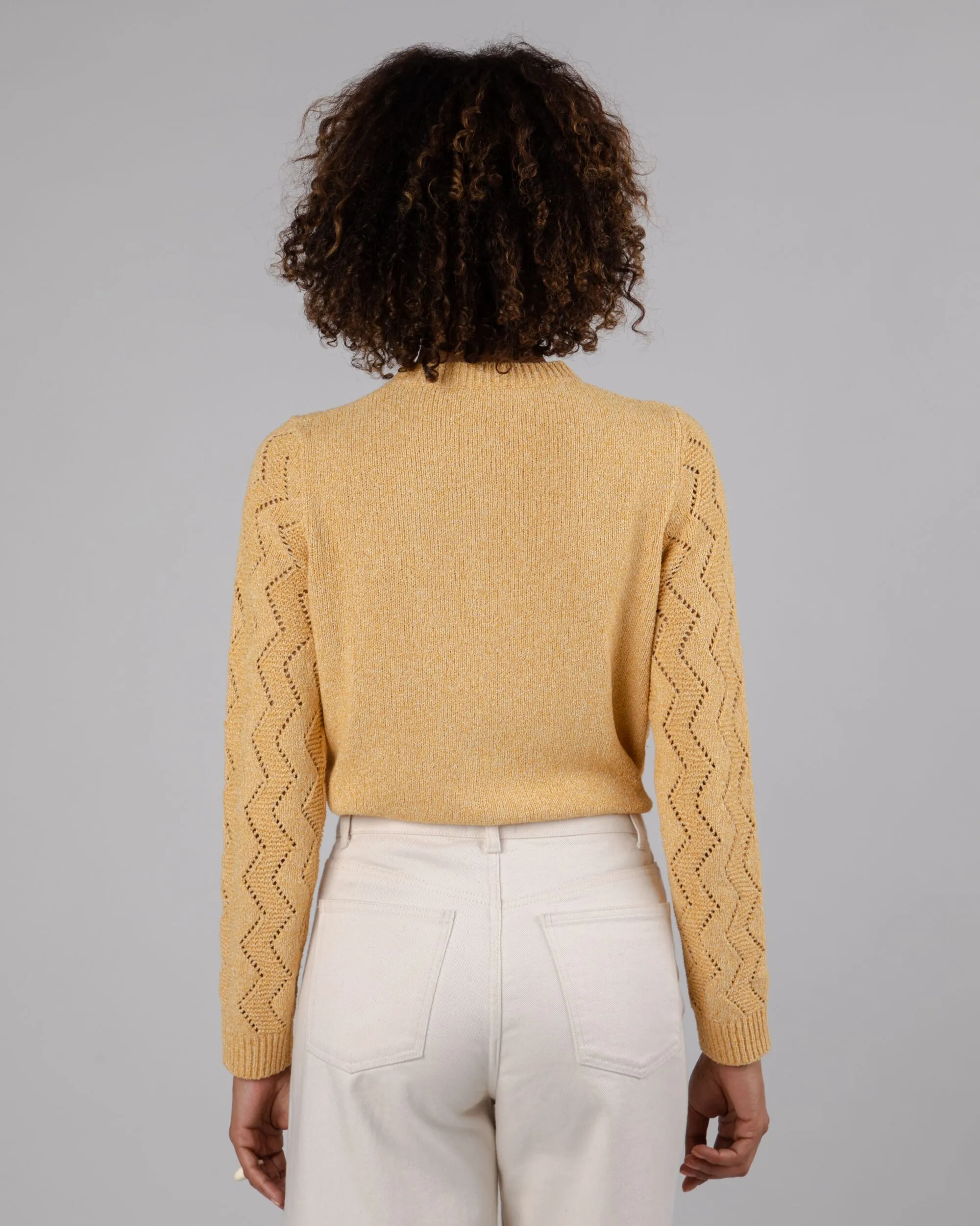 Holeknit Knitted Jacket Yellow