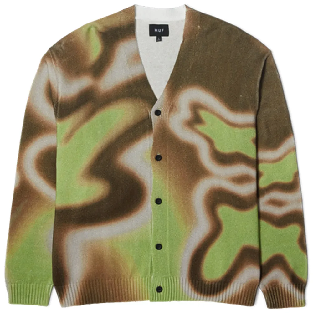 HUF Space Dust Cardigan Mud
