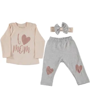 I Love Mom Baby Girl Set