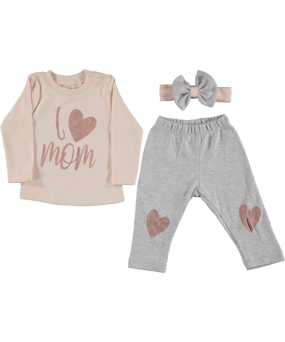 I Love Mom Baby Girl Set