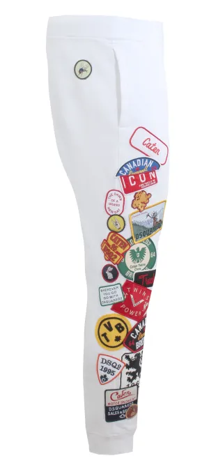 Icon Patch Sweatpants - White