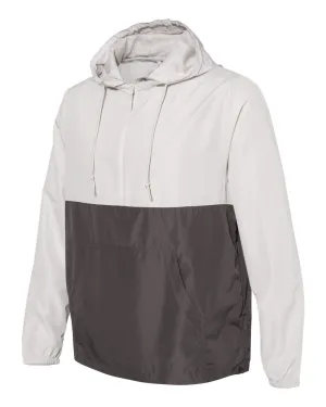 Independent Unisex Lightweight Quarter-Zip Windbreaker Jacket Smoke Graphite