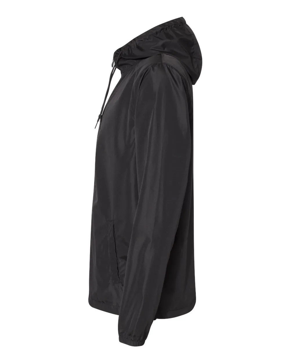 Independent Unisex Lightweight Windbreaker Full-Zip Jacket Black