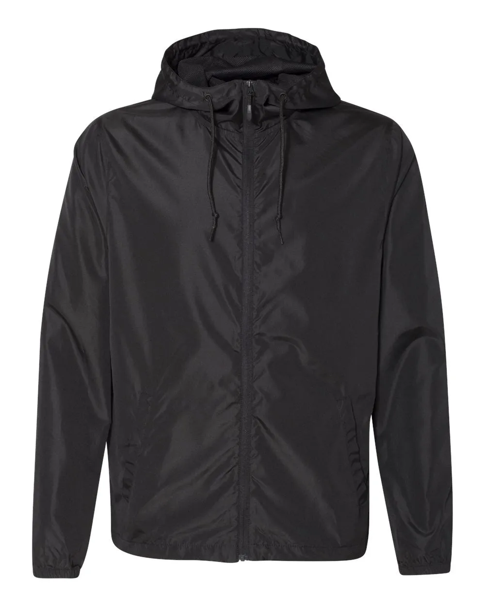 Independent Unisex Lightweight Windbreaker Full-Zip Jacket Black