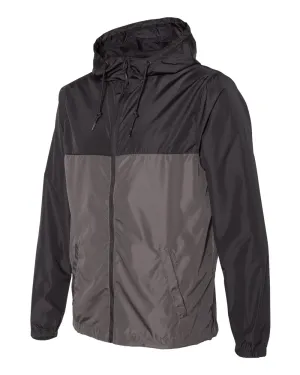 Independent Unisex Lightweight Windbreaker Full-Zip Jacket Graphite Black