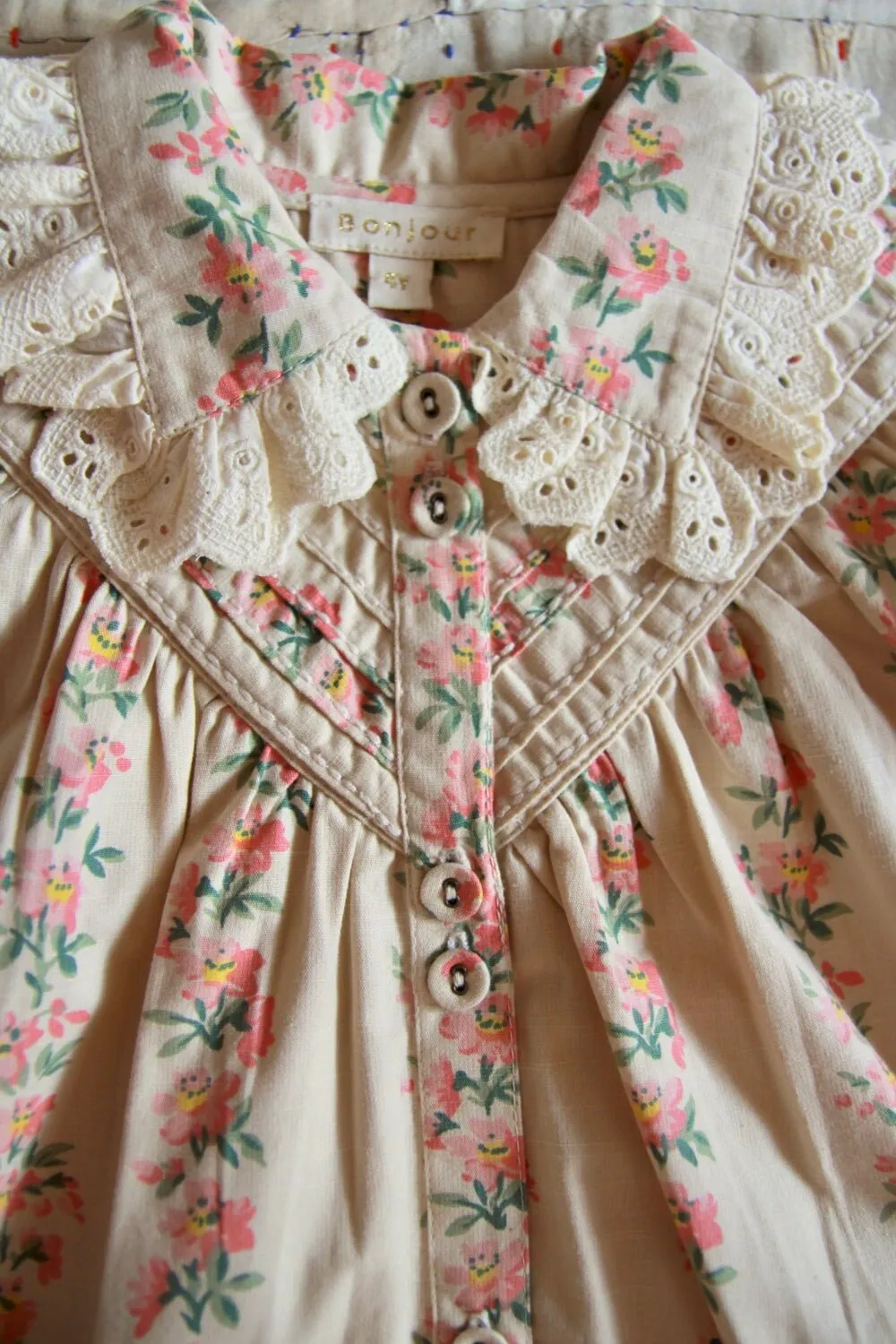Iris Blouse in Farandole Flowers by Bonjour