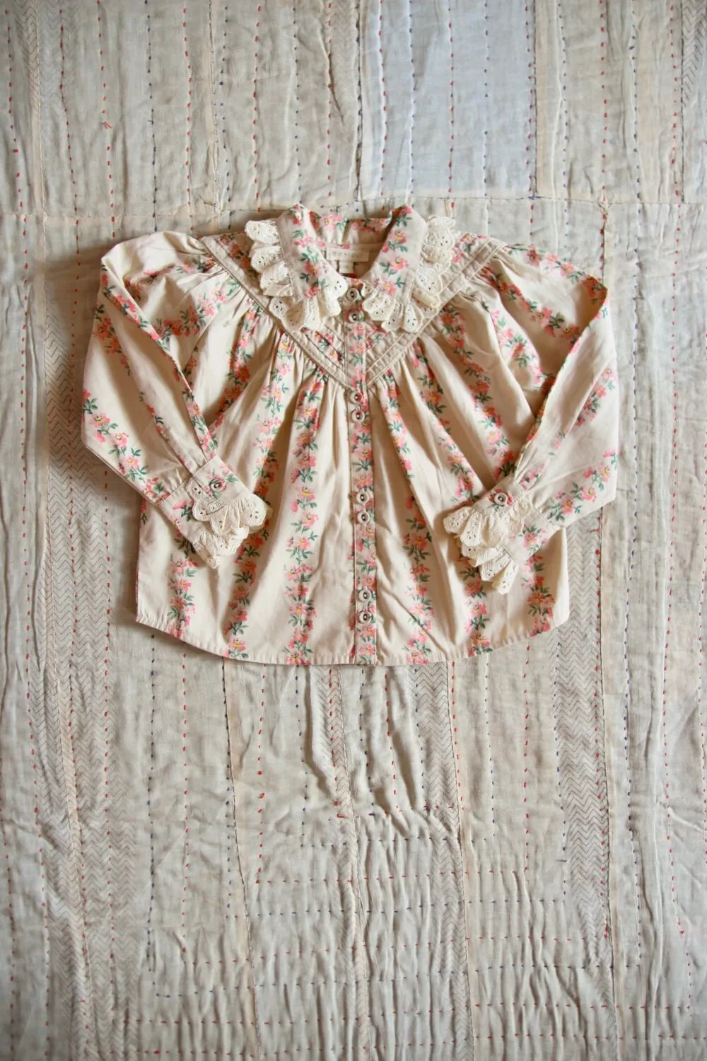 Iris Blouse in Farandole Flowers by Bonjour