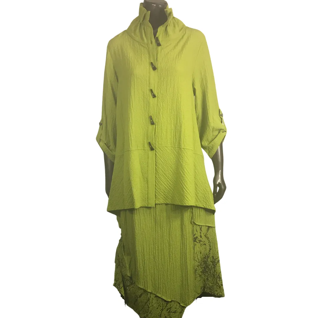 Jacket with Matching Angle Length Skirt