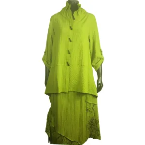 Jacket with Matching Angle Length Skirt