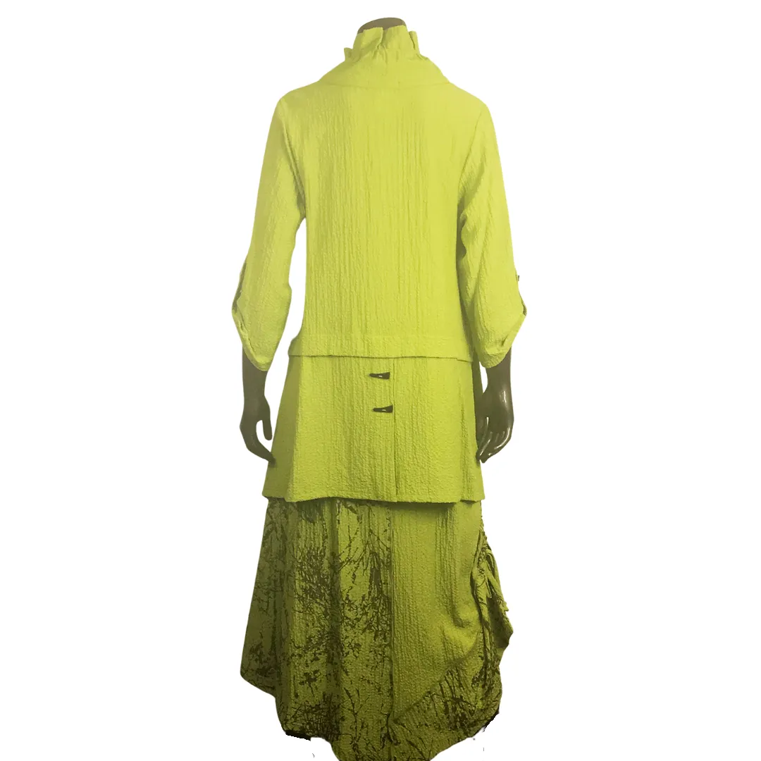 Jacket with Matching Angle Length Skirt