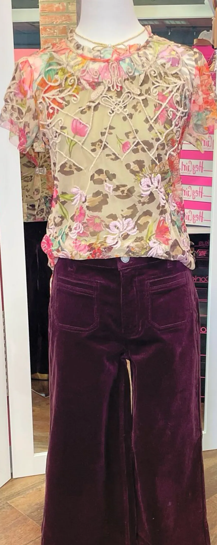 Johnny Was Mazzy Ruffle Neck Blouse