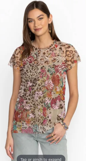 Johnny Was Mazzy Ruffle Neck Blouse