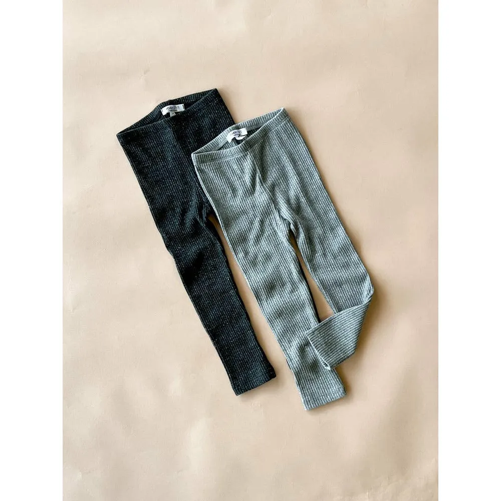 Kait Rib Leggings | Charcoal