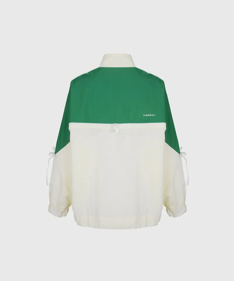 KANDINI Boyfriend Full-Zip Windbreaker - Green