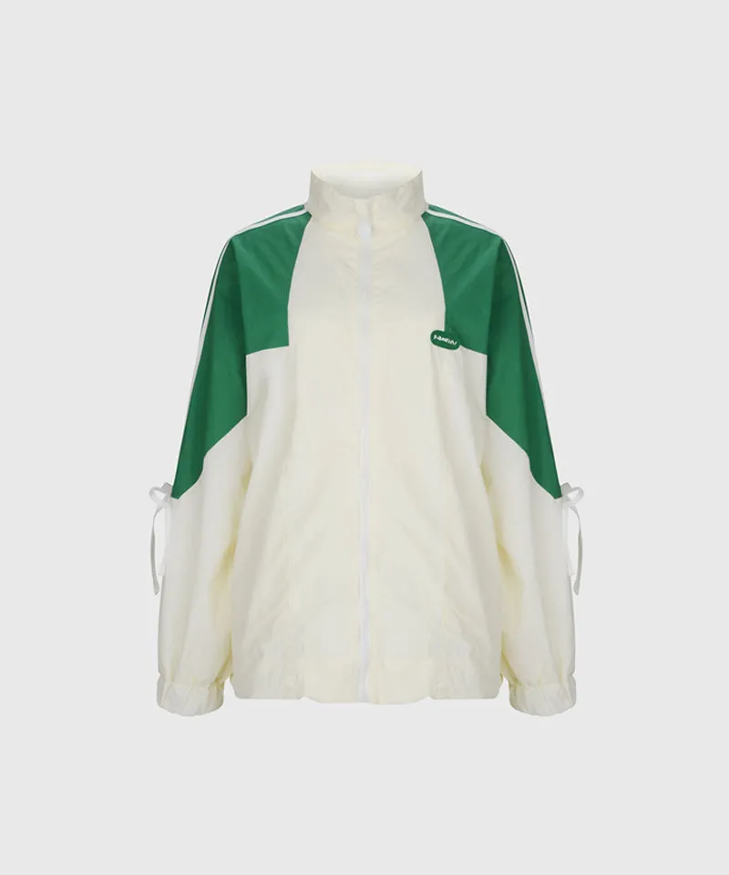KANDINI Boyfriend Full-Zip Windbreaker - Green