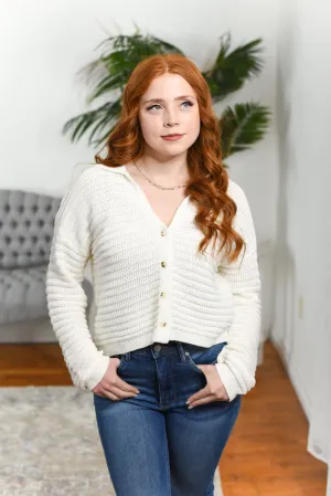 Kayla Balloon-Sleeve Cardigan
