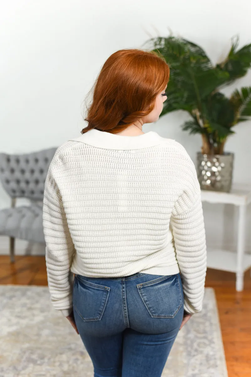 Kayla Balloon-Sleeve Cardigan