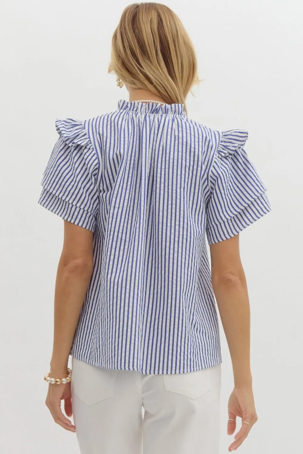 Kia Striped Seersucker Blouse