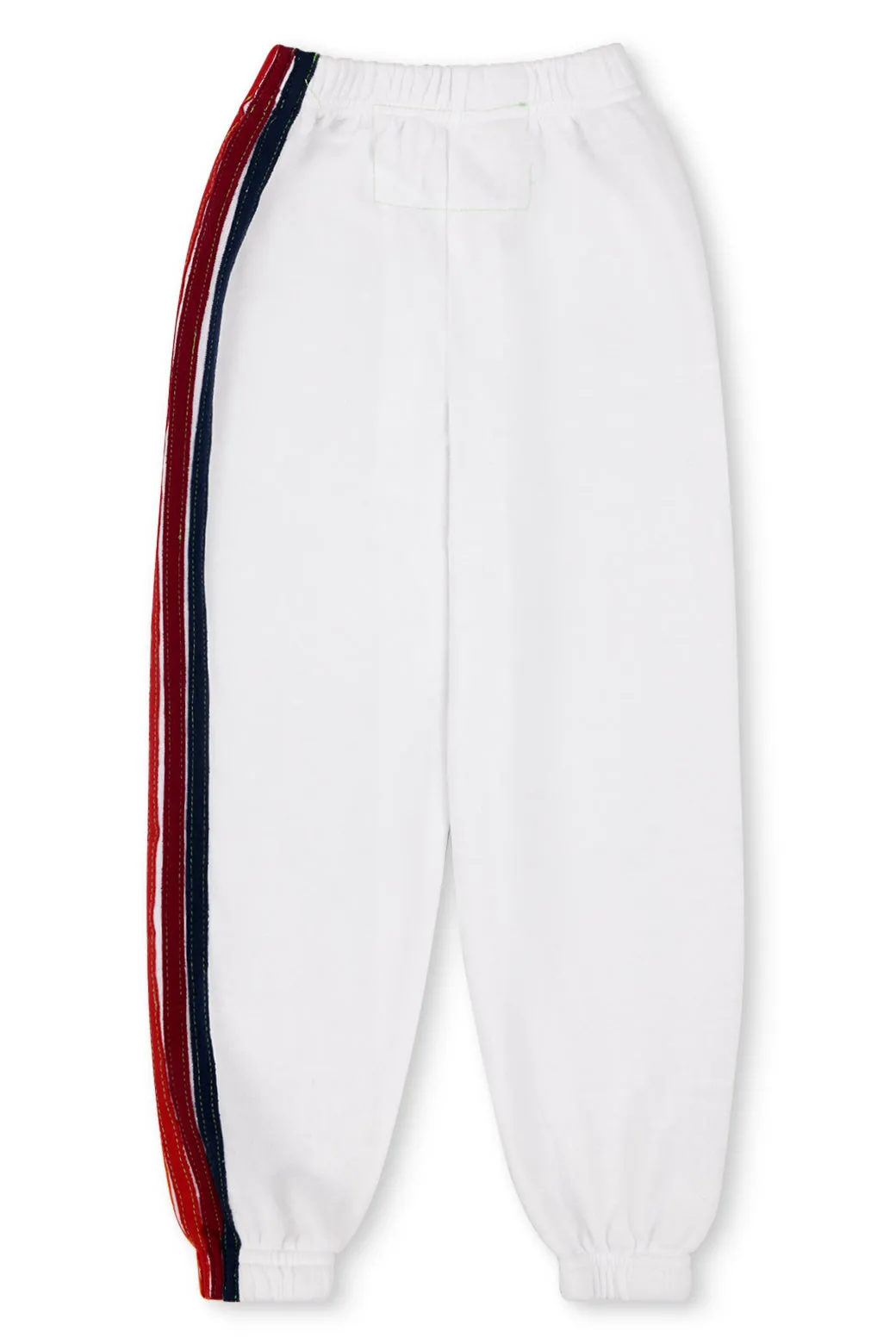 KID'S 5 STRIPE SWEATPANTS - WHITE