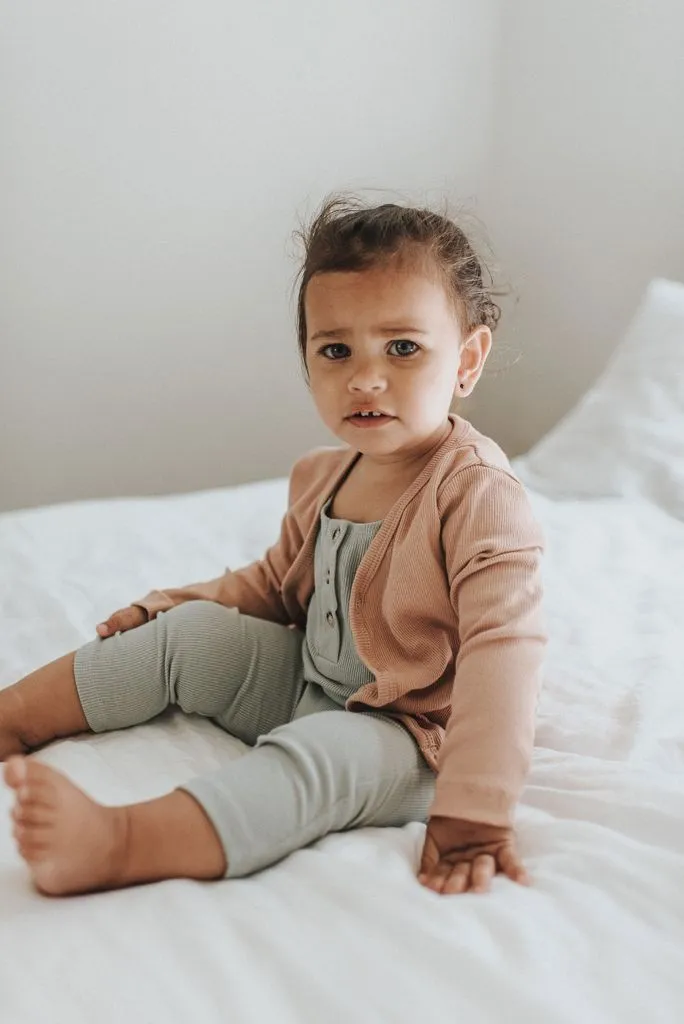 KIDS RIBBED CARDIGAN