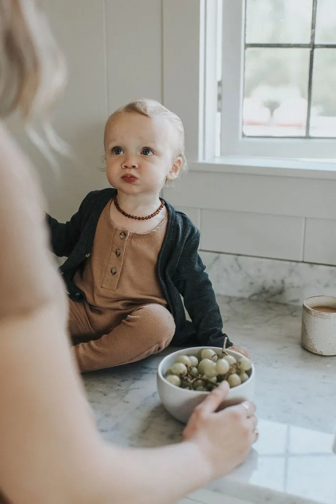 KIDS RIBBED CARDIGAN