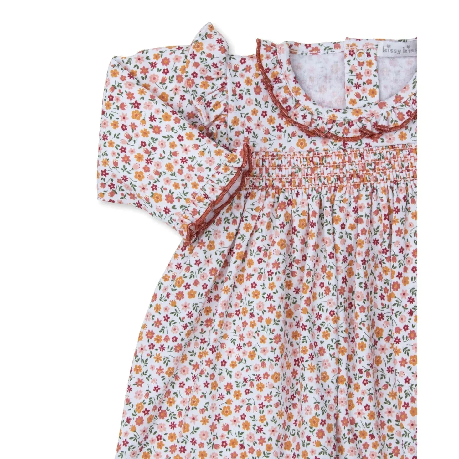 Kissy Love Autumn Blossoms Smocked Dress Set