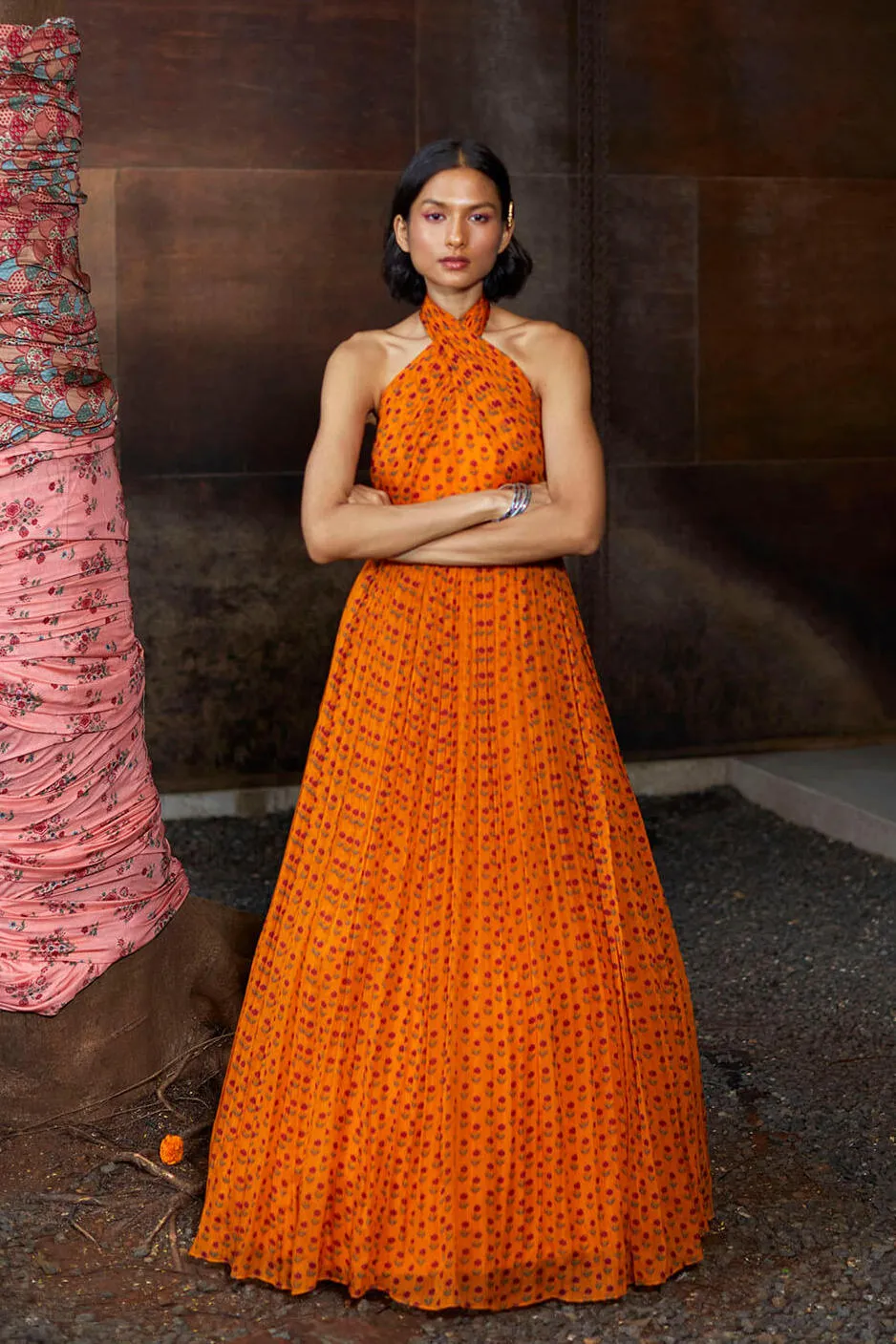 LA Hasya Halter Gown - Ready To Ship