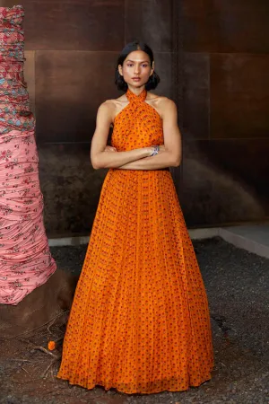 LA Hasya Halter Gown - Ready To Ship