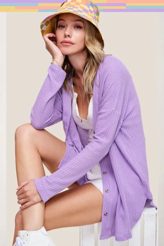 La Miel Greta Button Down Cardigan