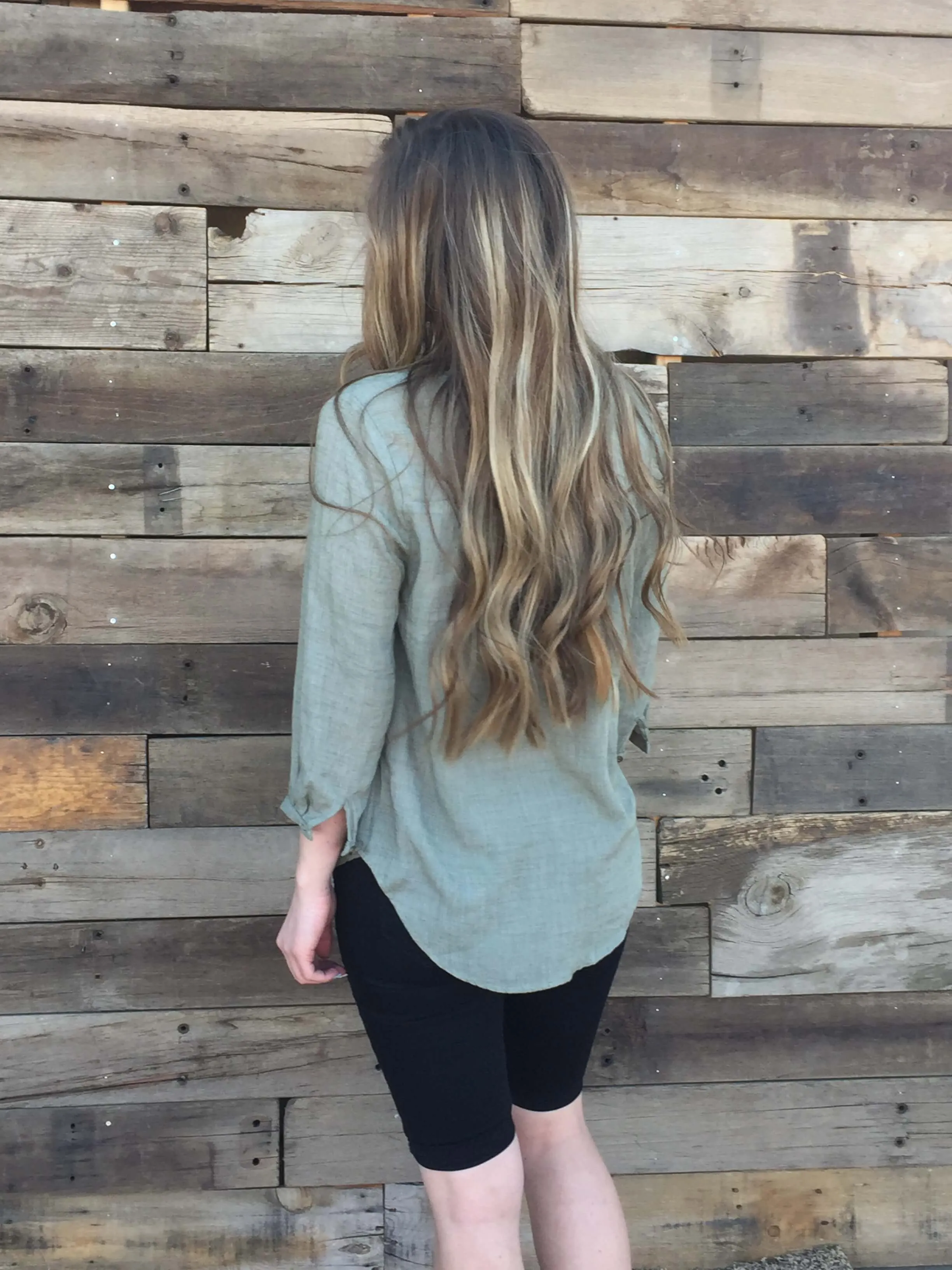 Lace Up Blouse (Multiple Colors)
