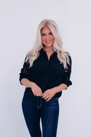 Lacie Button Up Blouse - Black