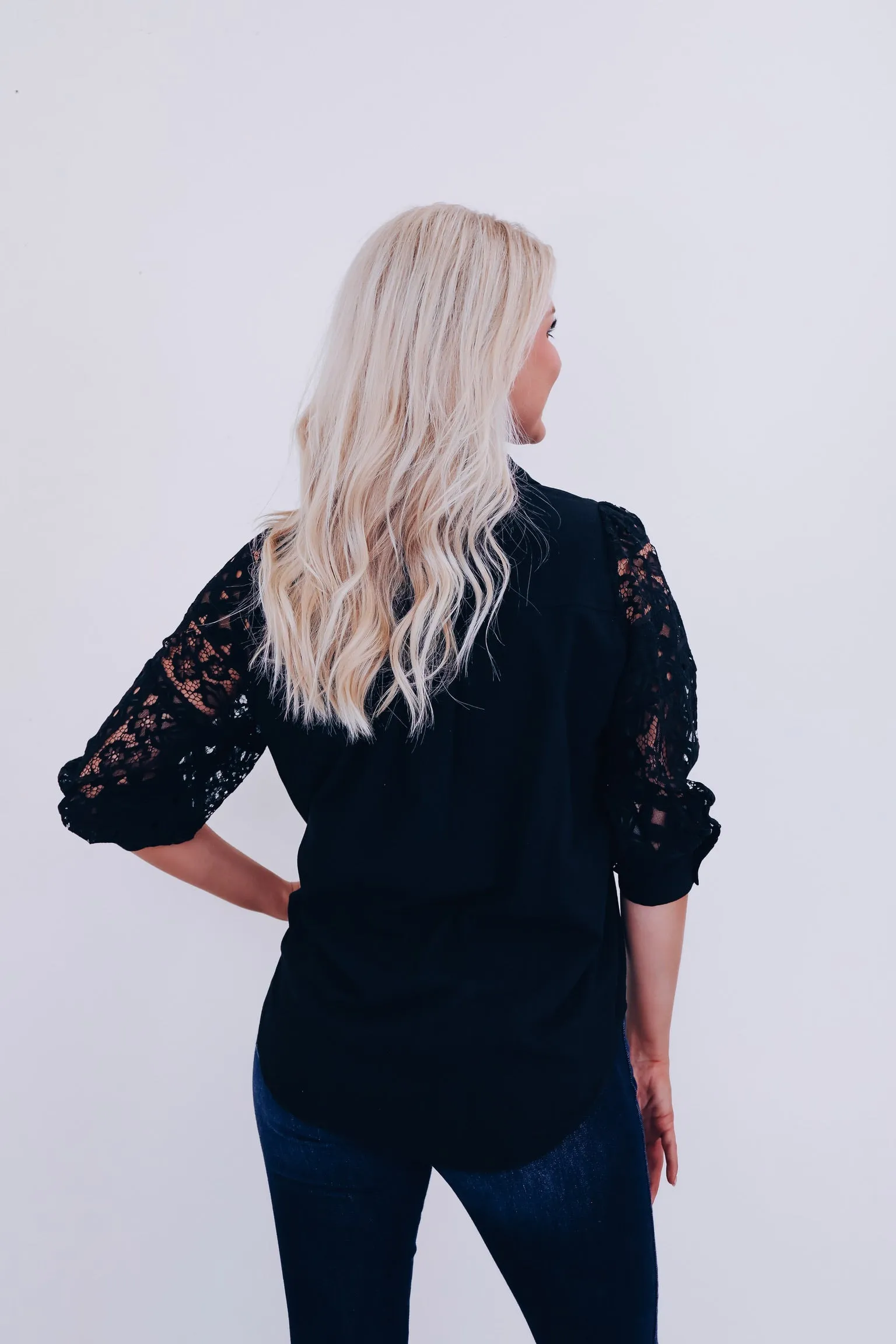 Lacie Button Up Blouse - Black