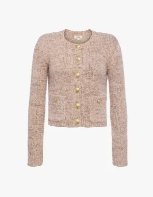 L'agence Una Knit Cardigan in Dusty Pink Multi