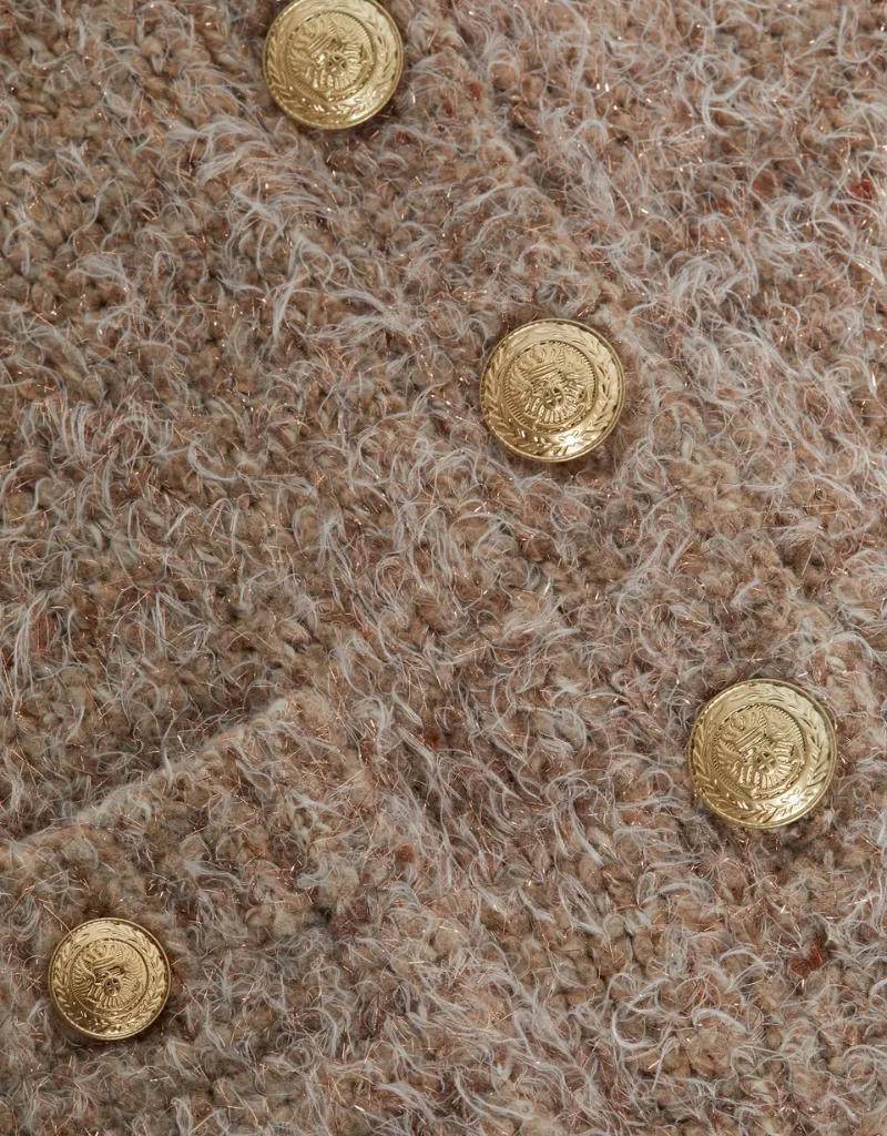 L'agence Una Knit Cardigan in Dusty Pink Multi