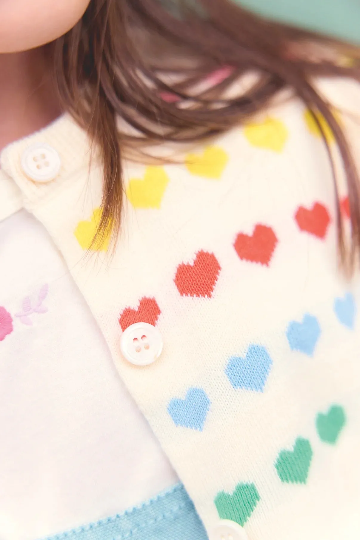 Laligne Multicolor Heart Cardigan