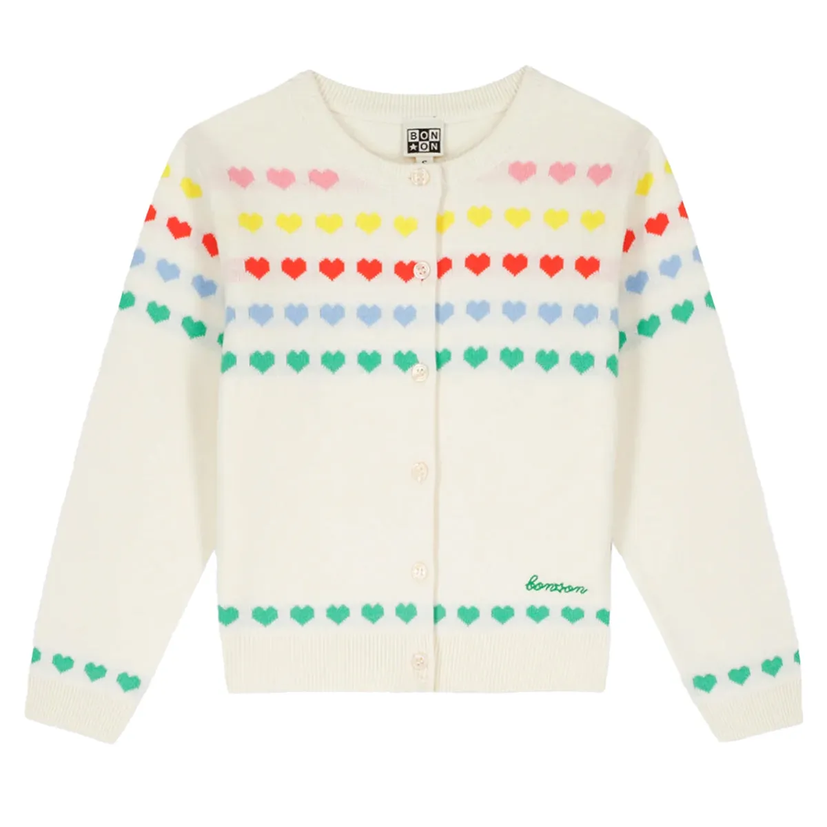 Laligne Multicolor Heart Cardigan