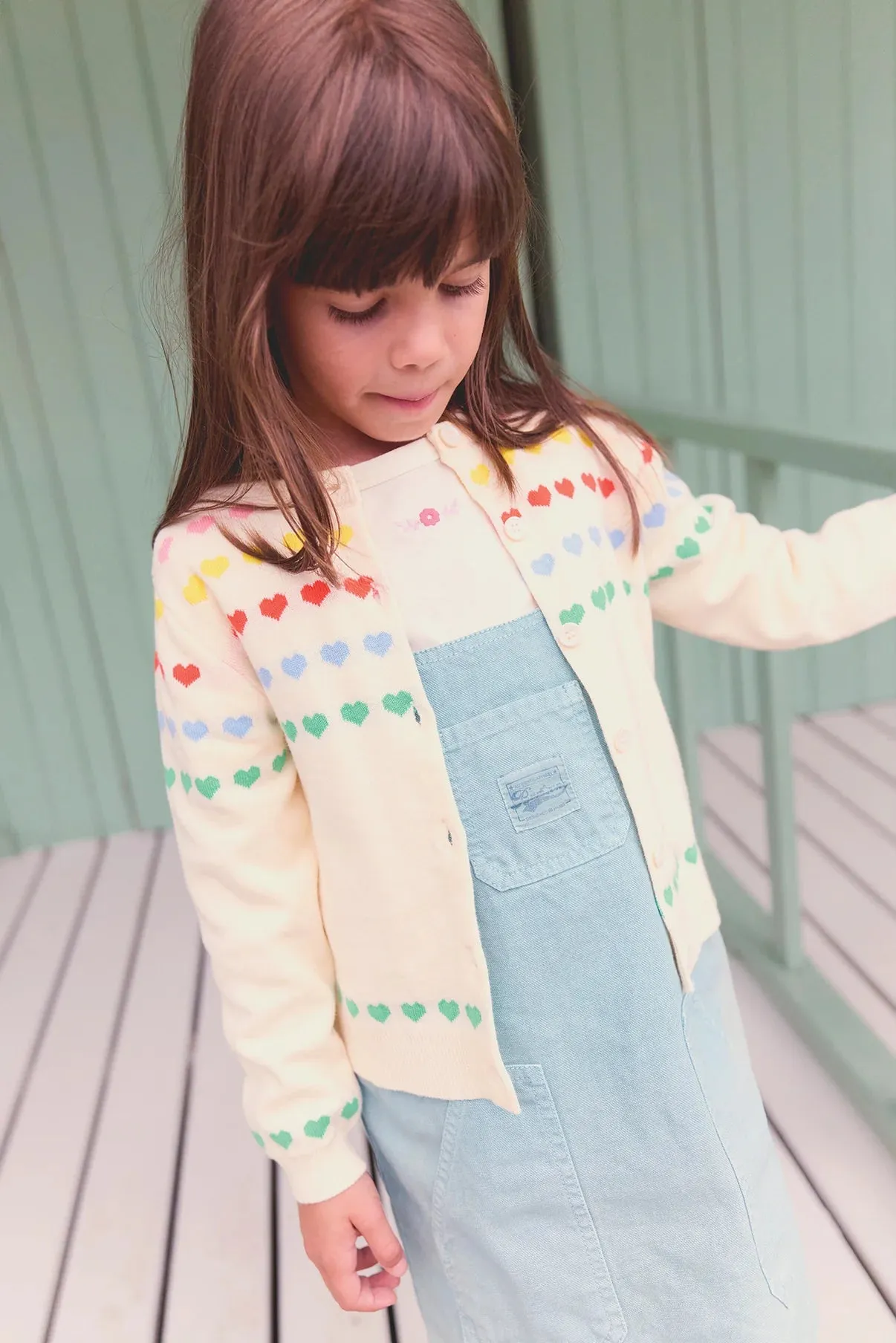 Laligne Multicolor Heart Cardigan