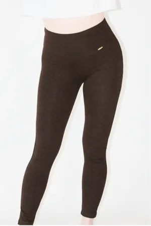 Leggings-Pima cotton and spandex Brown