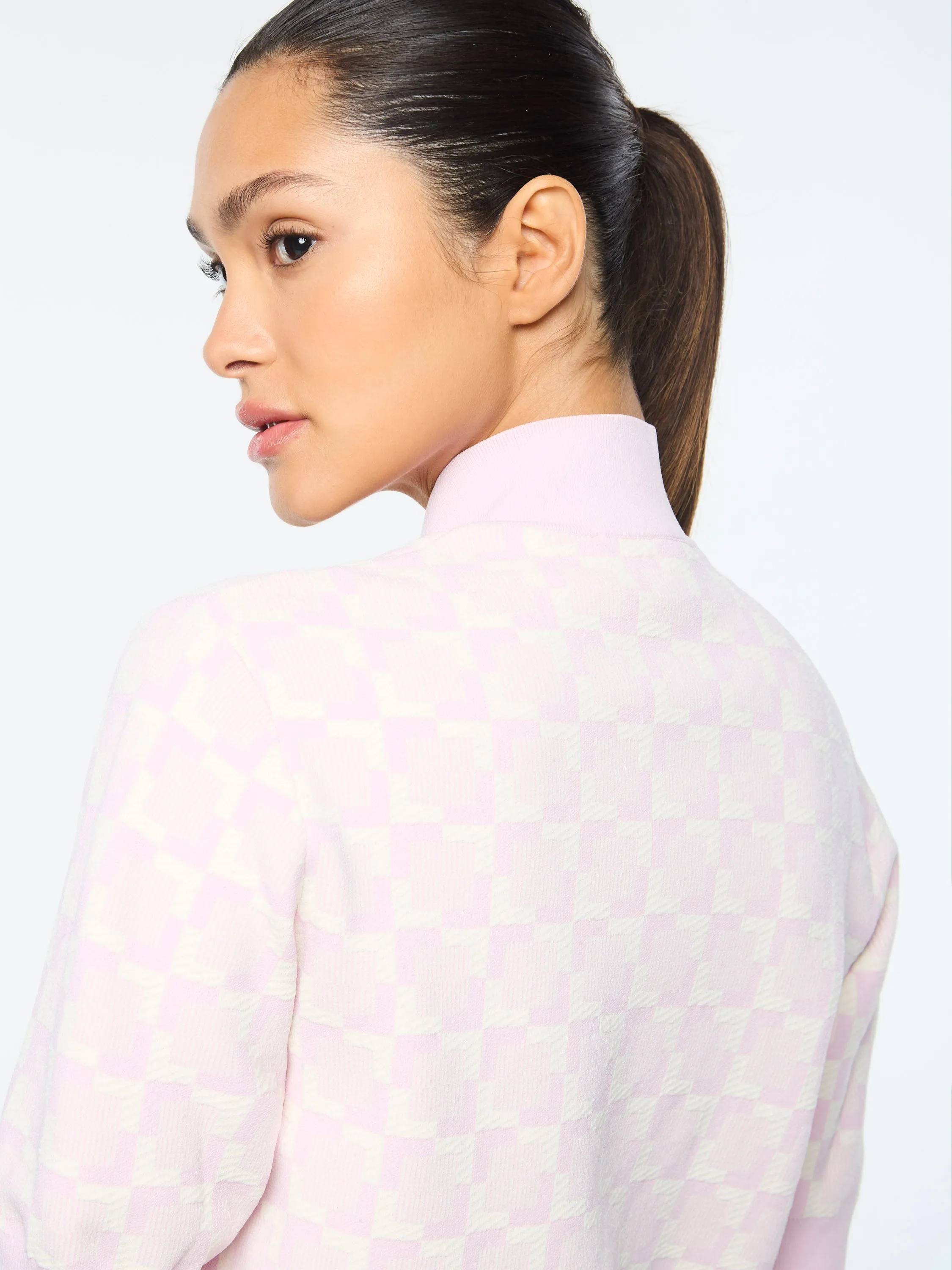 Leila Short Sleeve Track Jacket- Pale Mauve