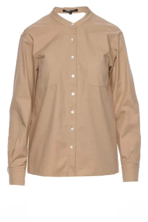 Lennox Sandshell Canvas Tie-Back Button Down