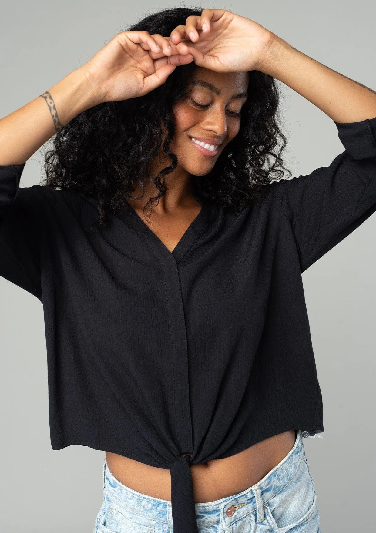 Lilly Tie Front Top