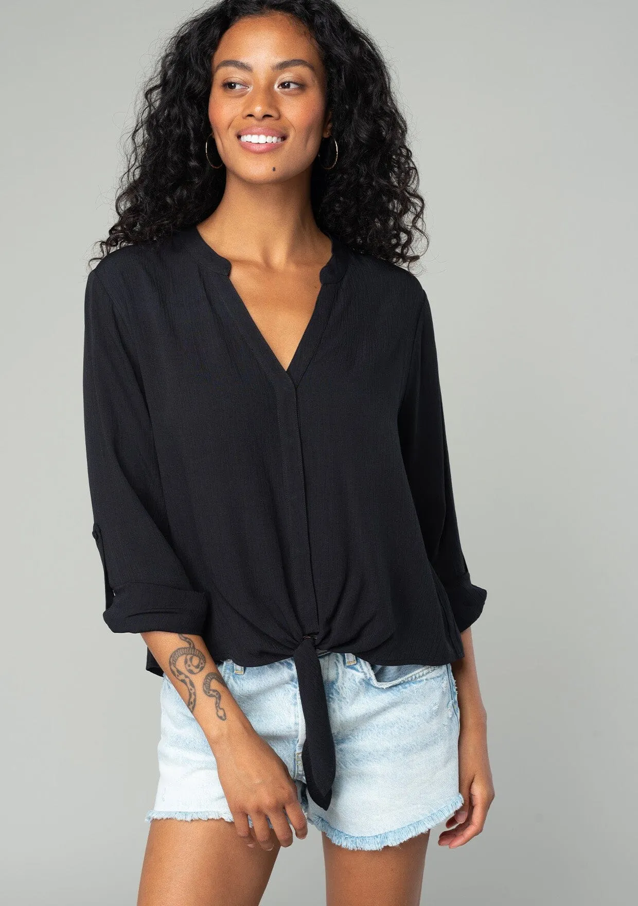 Lilly Tie Front Top
