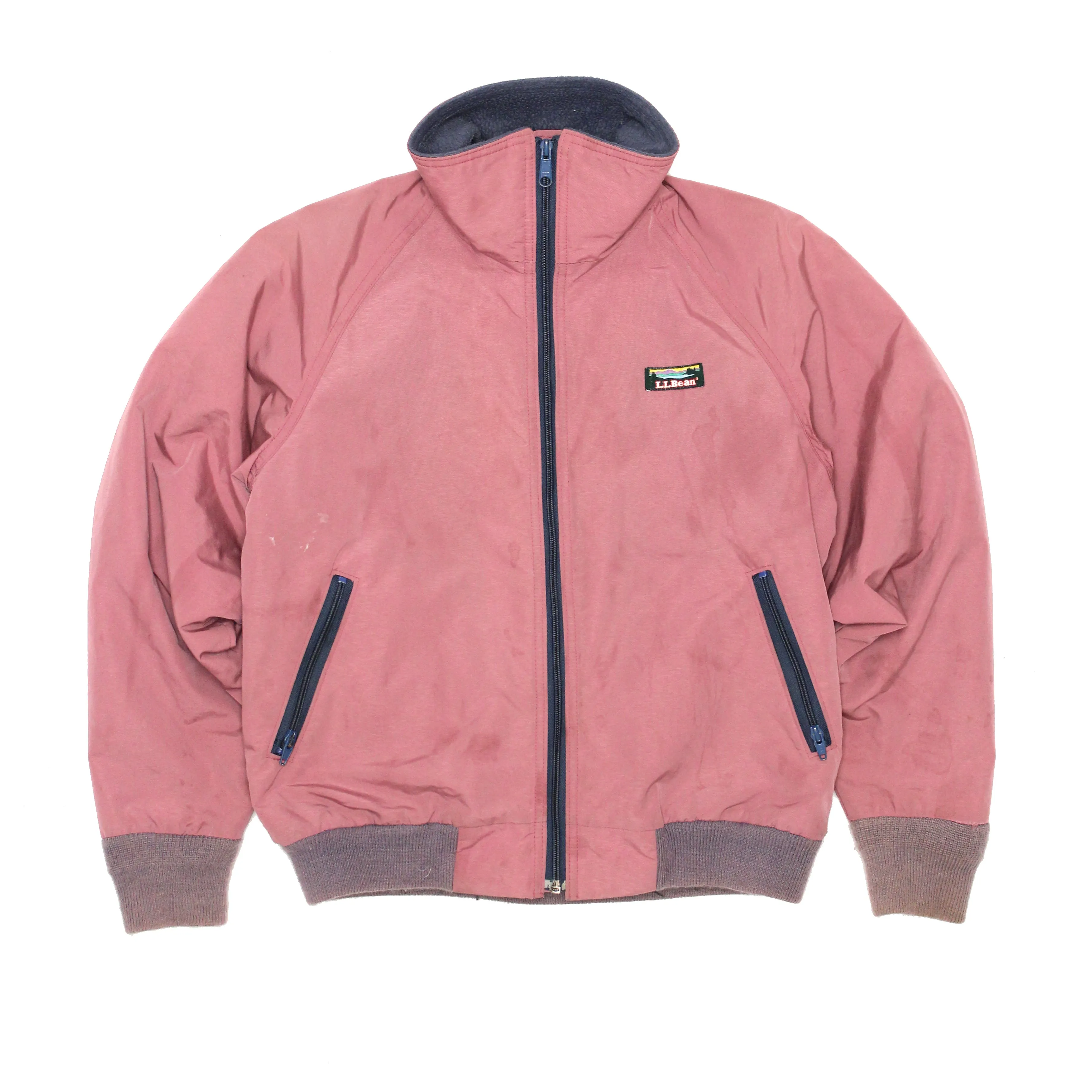LL Bean Mauve Fleece Windbreaker (S)