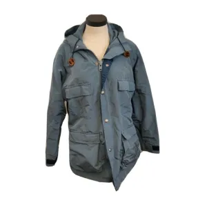 L.L. Bean Women's Windbreaker Jacket Size M Light Blue Hooded Full Zip.